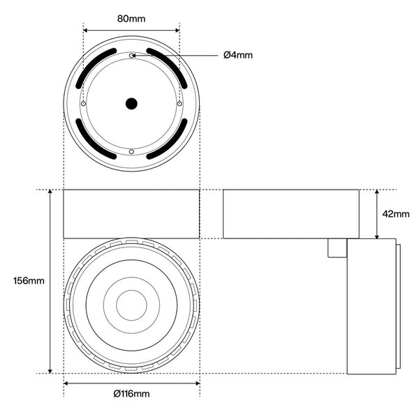 Applique LED 36W da Parete Soffitto Orientabile Bianca 60° CCT 135lm/W
