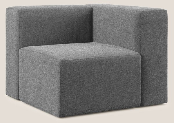 Nettuno modulo angolo/laterale in morbido tessuto bouclè T07 antracite