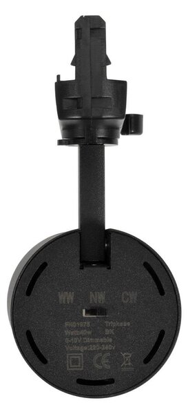 Faro LED 40W Dimmerabile 0-10V per Binario Trifase 38/60° Nero CCT Colore Bianco Variabile CCT