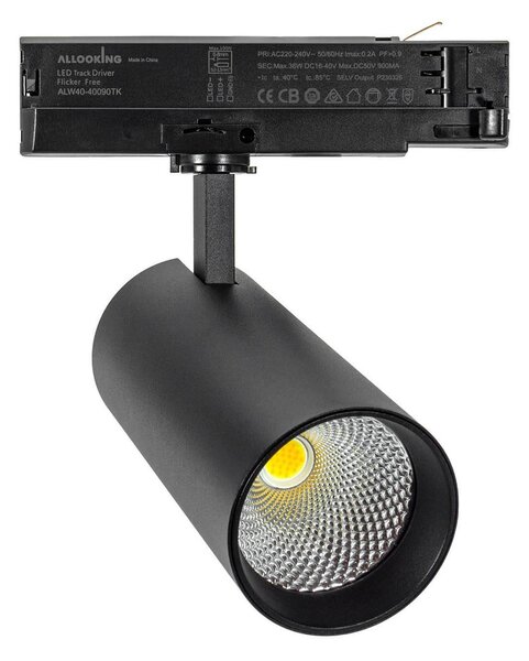 Faro LED 40W Trifase CCT Bianco Variabile Angolo 38/60° dimm TRIAC Colore Bianco Variabile CCT