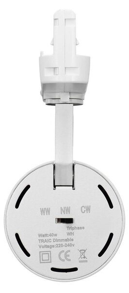 Faro LED 40W Trifase CCT Bianco Variabile Angolo 38/60° dimm. TRIAC Colore Bianco Variabile CCT
