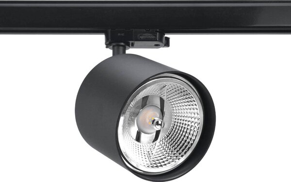 Faro per binario trifase per lampade AR111 Nero