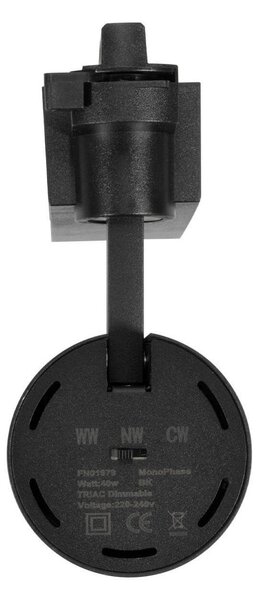 Faro LED 40W Dimmerabile Triac Binario Monofase 38°/60° Nero CCT CRI92 Colore Bianco Variabile CCT