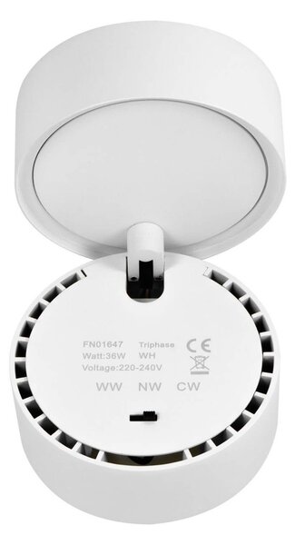 Applique LED 36W da Parete Soffitto Orientabile Bianca 60° CCT 135lm/W