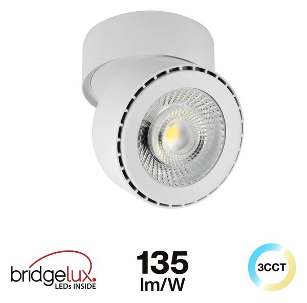 Applique LED 36W da Parete Soffitto Orientabile Bianca 60° CCT 135lm/W