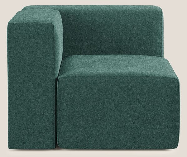 Nettuno modulo angolo/laterale in morbido tessuto bouclè T07 verde