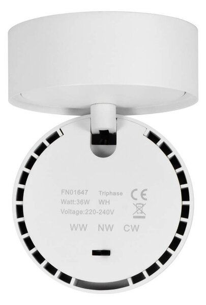 Applique LED 36W da Parete Soffitto Orientabile Bianca 60° CCT 135lm/W