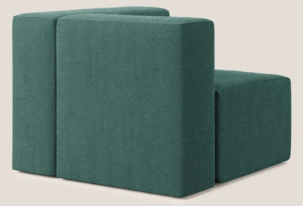 Nettuno modulo angolo/laterale in morbido tessuto bouclè T07 verde