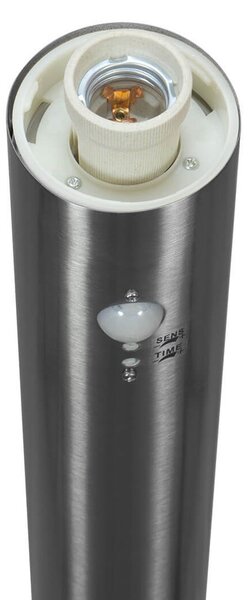 Paletto da giardino con Sensore Movimento 1m in Acciaio Inox E27