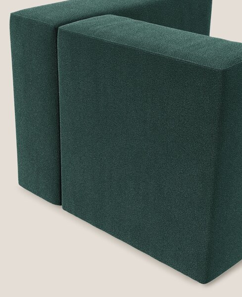 Nettuno modulo angolo/laterale in morbido tessuto bouclè T07 verde
