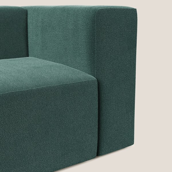 Nettuno modulo angolo/laterale in morbido tessuto bouclè T07 verde