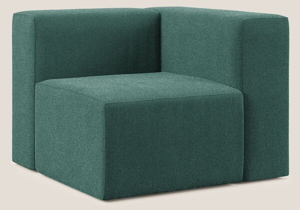 Nettuno modulo angolo/laterale in morbido tessuto bouclè T07 verde