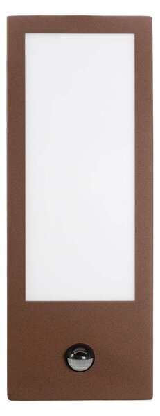 Applique Flute con Sensore Movimento E27 Mattone (Ruggine - Corten)