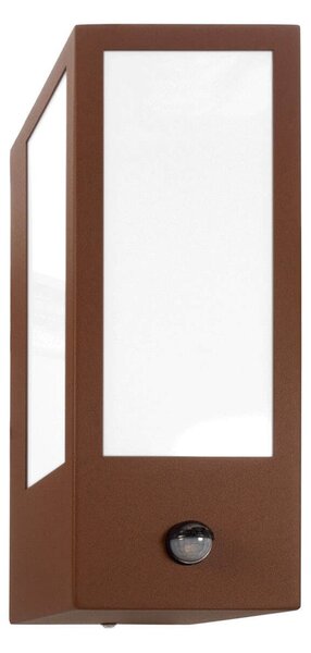 Applique Flute con Sensore Movimento E27 Mattone (Ruggine - Corten)