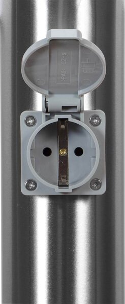 ELITRA Porta Mozziconi Da Parete Per Esterni In Acciaio Inox Argento - Posacenere Da Muro Con Apertura A Chiave - 2