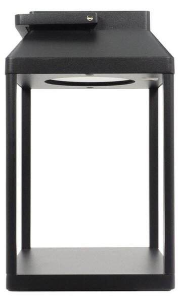 Lanterna Portatile Ricaricabile Solare e USB Nera Dimmerabile