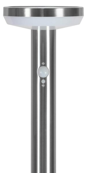 Paletto da giardino Solare con Sensore Movimento 80cm in Acciaio Colore Bianco Naturale 4.000K