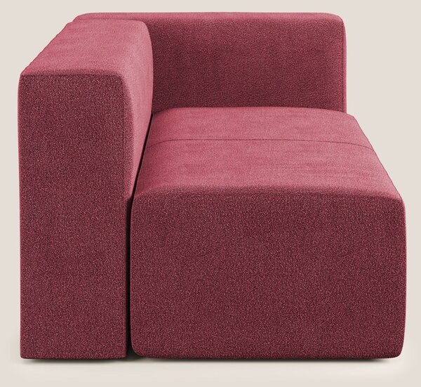 Nettuno modulo angolo/laterale maxi in morbido tessuto bouclè T07 ross