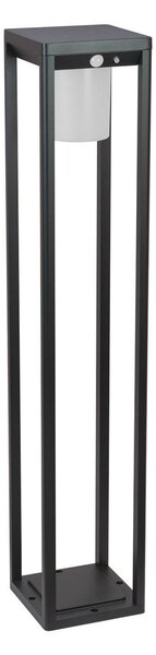 Paletto Lanterna Solare 80cm Nero con Sensore + Picchetto Colore Bianco Naturale 4.000K