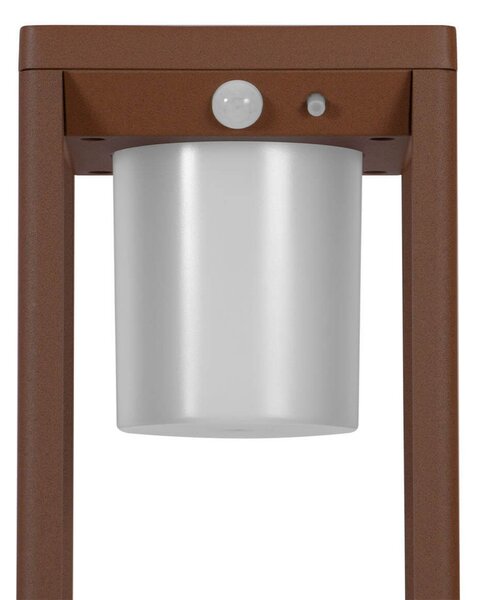 Paletto Lanterna Solare 80cm Corten con Sensore + Picchetto Colore Bianco Naturale 4.000K