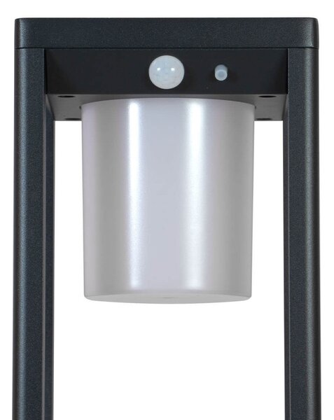 Paletto Lanterna Solare 80cm Nero con Sensore + Picchetto Colore Bianco Naturale 4.000K