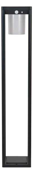 Paletto Lanterna Solare 80cm Nero con Sensore + Picchetto Colore Bianco Naturale 4.000K