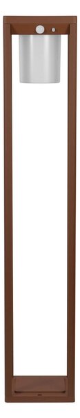 Paletto Lanterna Solare 80cm Corten con Sensore + Picchetto Colore Bianco Naturale 4.000K