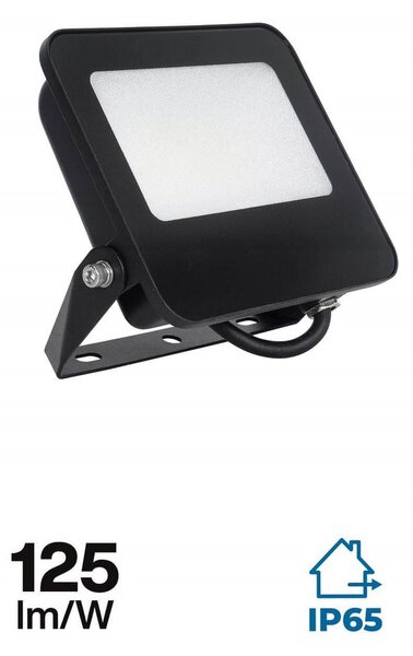 Faro LED 30W IP65 125lm/W - chip LED Black Colore Bianco Naturale 4.000K