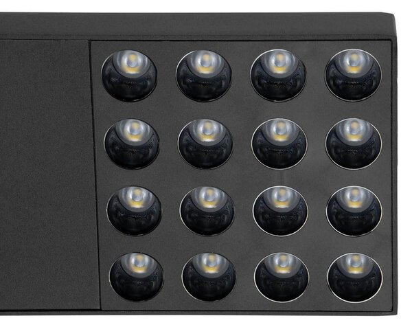 Faro LED 42W per binario Trifase nero con driver Philips Rotabile Colore Bianco Naturale 4.000K