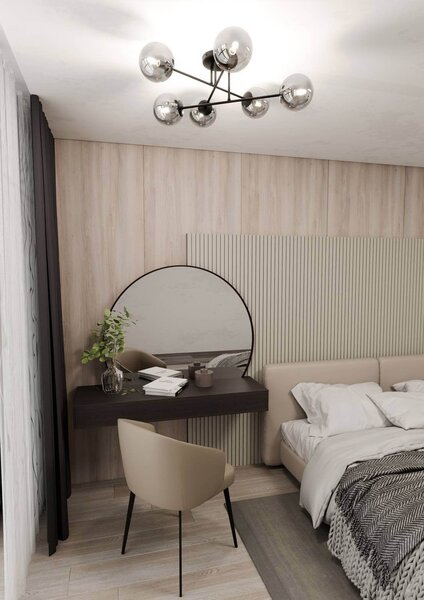 Lampadario Roma 6 Nero con sfere Grafite E14 da soffitto