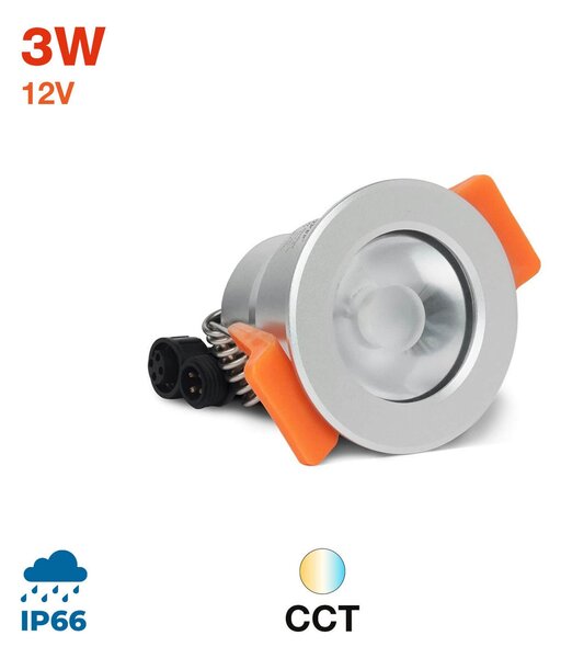 Faretto da incasso 3W IP66 12Vdc 36° Ø42mm Bianco Variabile CCT Colore Bianco Variabile CCT
