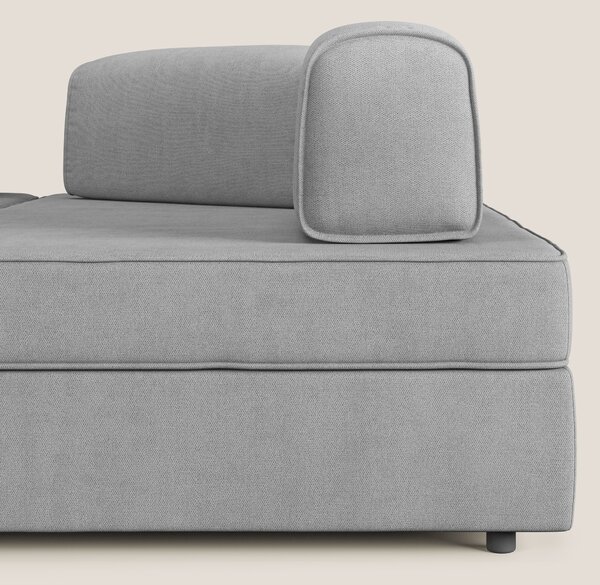 Liberty divano angolare con pouf estraibile e schienali movibili in te