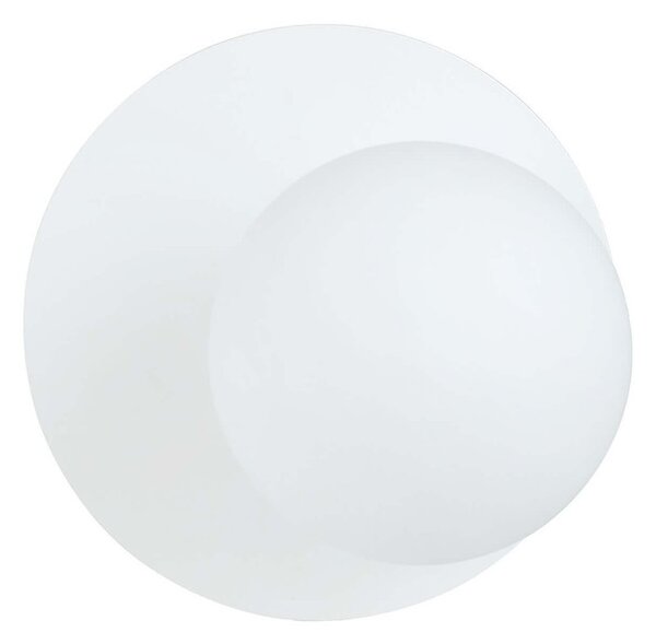 Applique Oslo bianca con sfera Satinata E14 da parete o soffitto