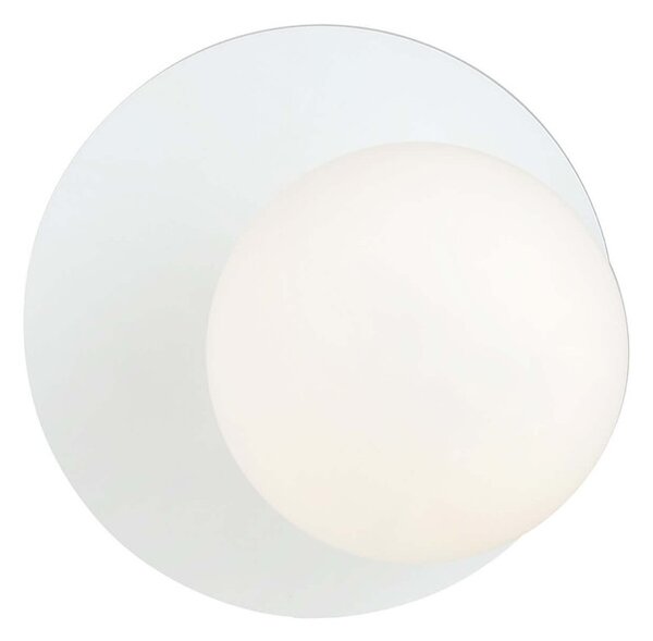 Applique Oslo bianca con sfera Satinata E14 da parete o soffitto