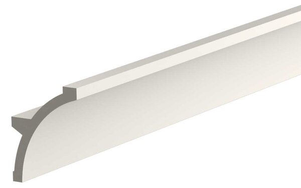Cornice Pitturabile Stondata XL per parete per Strisce LED - 2m Variante Lunghezza 2 Metri