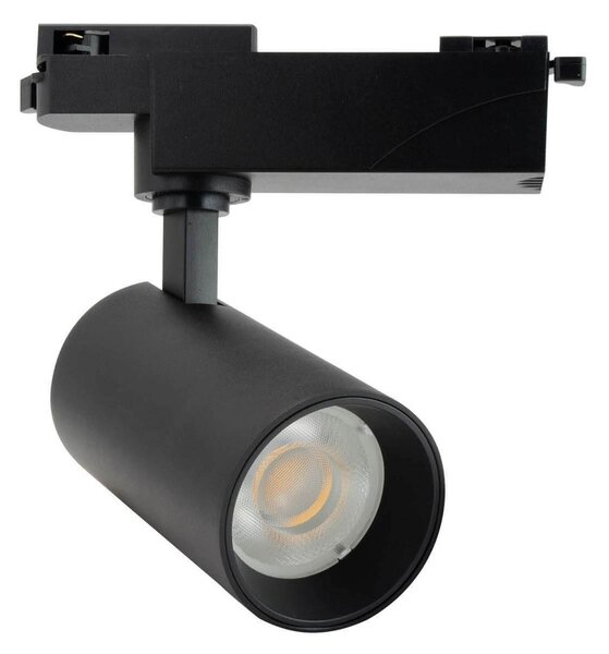 Faro LED 30W Monofase Nero 60° CRI92 no-Flickering - BRIDGELUX LED Colore Bianco Naturale 4.000K