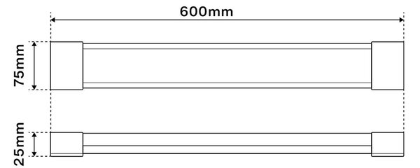 Plafoniera LED Slim Lineare 60cm 20W 2200lm