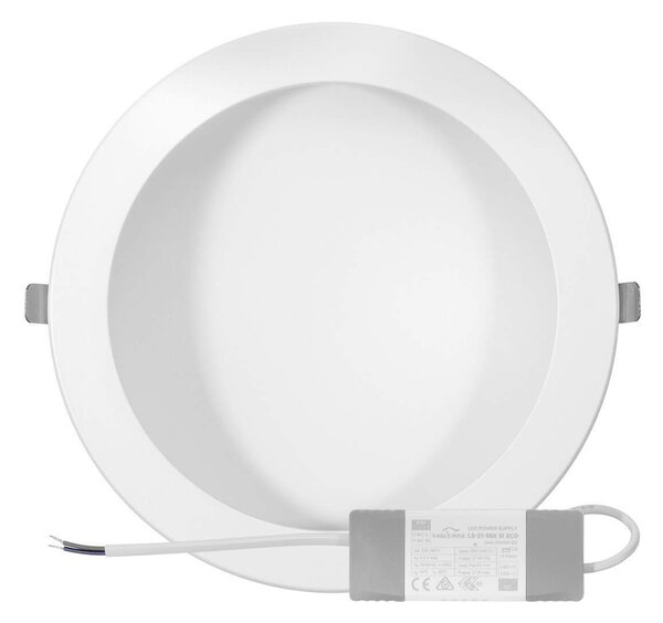 Faro LED da incasso Rotondo Luce INDIRETTA 24W Foro Ø200mm Colore Bianco Naturale 4.000K