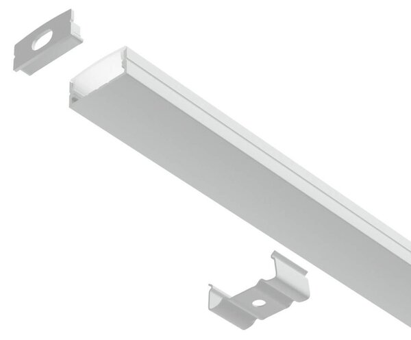 Profilo Slim per Doppia striscia LED 1m e 2m - BIANCO Variante Lunghezza Profilo 1 metro