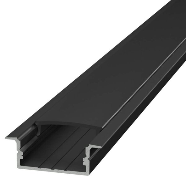 Profilo Incasso per Doppia Striscia LED 1m e 2m - NERO Variante Lunghezza Profilo 1 metro