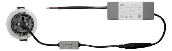 Faro da Incasso 7W Foro Ø55mm Bianco IP40 CCT BRIDGELUX LED 3 Parabole Colore Bianco Variabile CCT