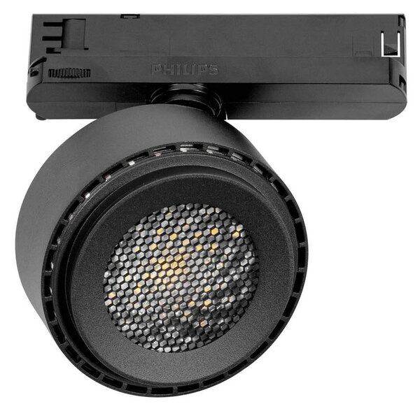 Faro LED 34WTrifase Regolabile 15°-60° Nero con driver Philips CRI97 UGR11 Colore Bianco Variabile CCT