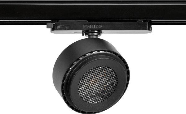 Faro LED 34WTrifase Regolabile 15°-60° Nero con driver Philips CRI97 UGR11 Colore Bianco Variabile CCT