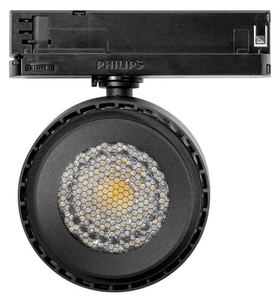 Faro LED 34WTrifase Regolabile 15°-60° Nero con driver Philips CRI97 UGR11 Colore Bianco Variabile CCT