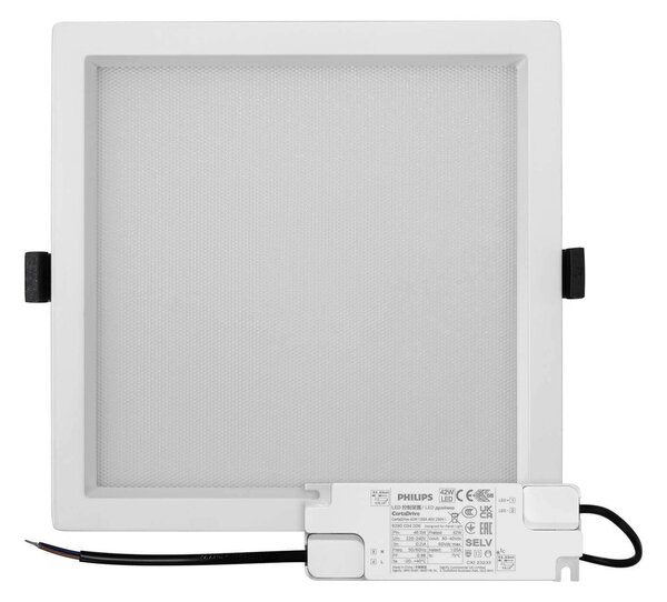 Faro da incasso 44W Foro 205x205mm UGR19 con driver Philips CRI92 CCT Colore Bianco Variabile CCT