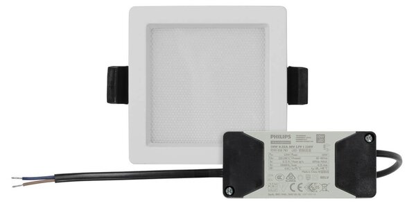 Faro da incasso 10W Foro 85x85mm UGR19 con driver Philips CRI92 CCT Colore Bianco Variabile CCT