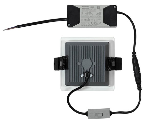 Faro da incasso 10W Foro 85x85mm UGR19 con driver Philips CRI92 CCT Colore Bianco Variabile CCT