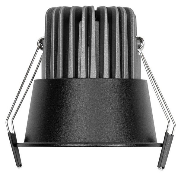 Faro da Incasso 12W Foro Ø75mm Nero IP40 CCT BRIDGELUX LED 3 Parabole Colore Bianco Variabile CCT