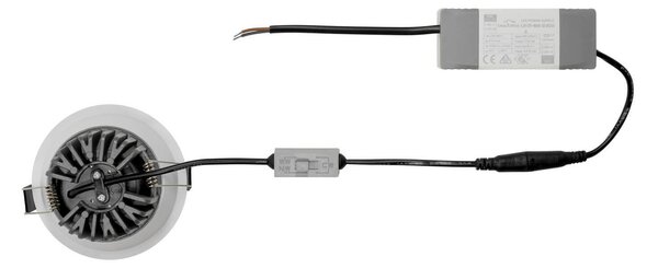 Faro da Incasso 18W Foro Ø90mm Bianco IP40 CCT BRIDGELUX LED 3 Parabole Colore Bianco Variabile CCT