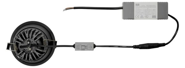 Faro da Incasso 18W Foro Ø90mm Nero IP40 CCT BRIDGELUX LED 3 Parabole Colore Bianco Variabile CCT